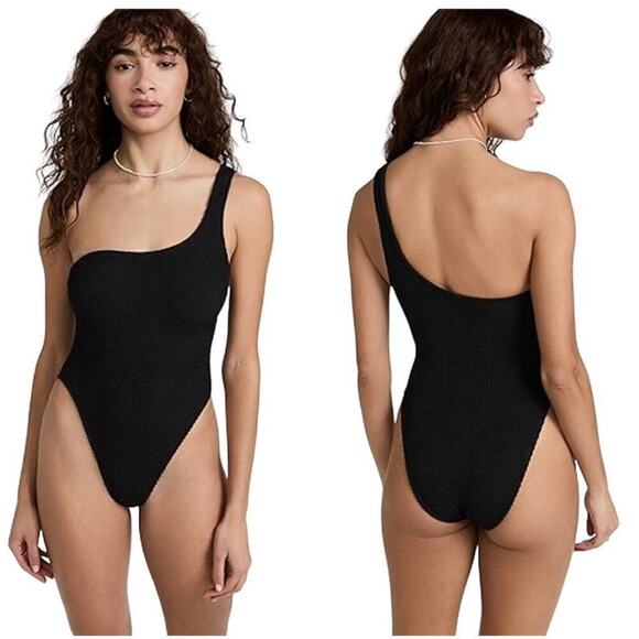Good American Always Fits One-Shoulder One-Piece Swimsuit Black Plus Size 3X NWT - Picture 1 of 7